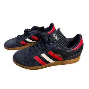 Adidas Originals Busenitz navy and red trainers